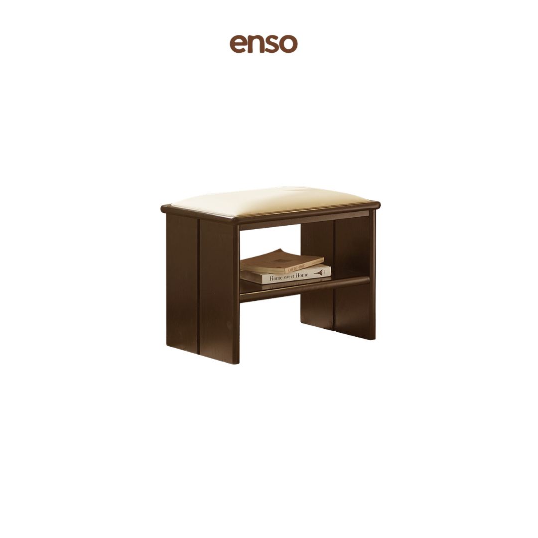 GENKAN Rattan Solid Wood Stool