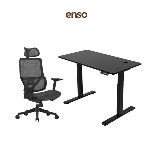 VENTRA Ergonomic Office Chair + ENSO Standing Desk Bundle