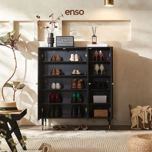 KADO Rattan Solid Wood Shoe Cabinet