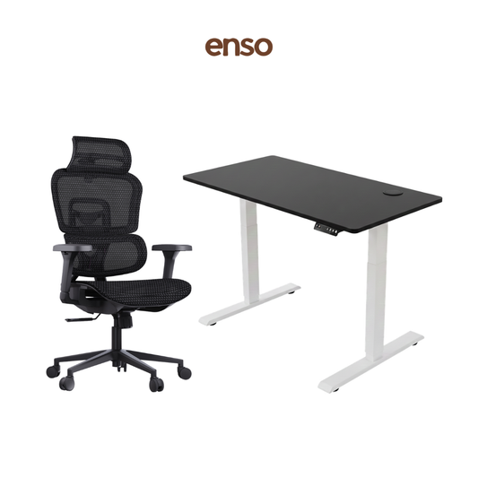 VENTRA Ergonomic Office Chair + ENSO Standing Desk Bundle
