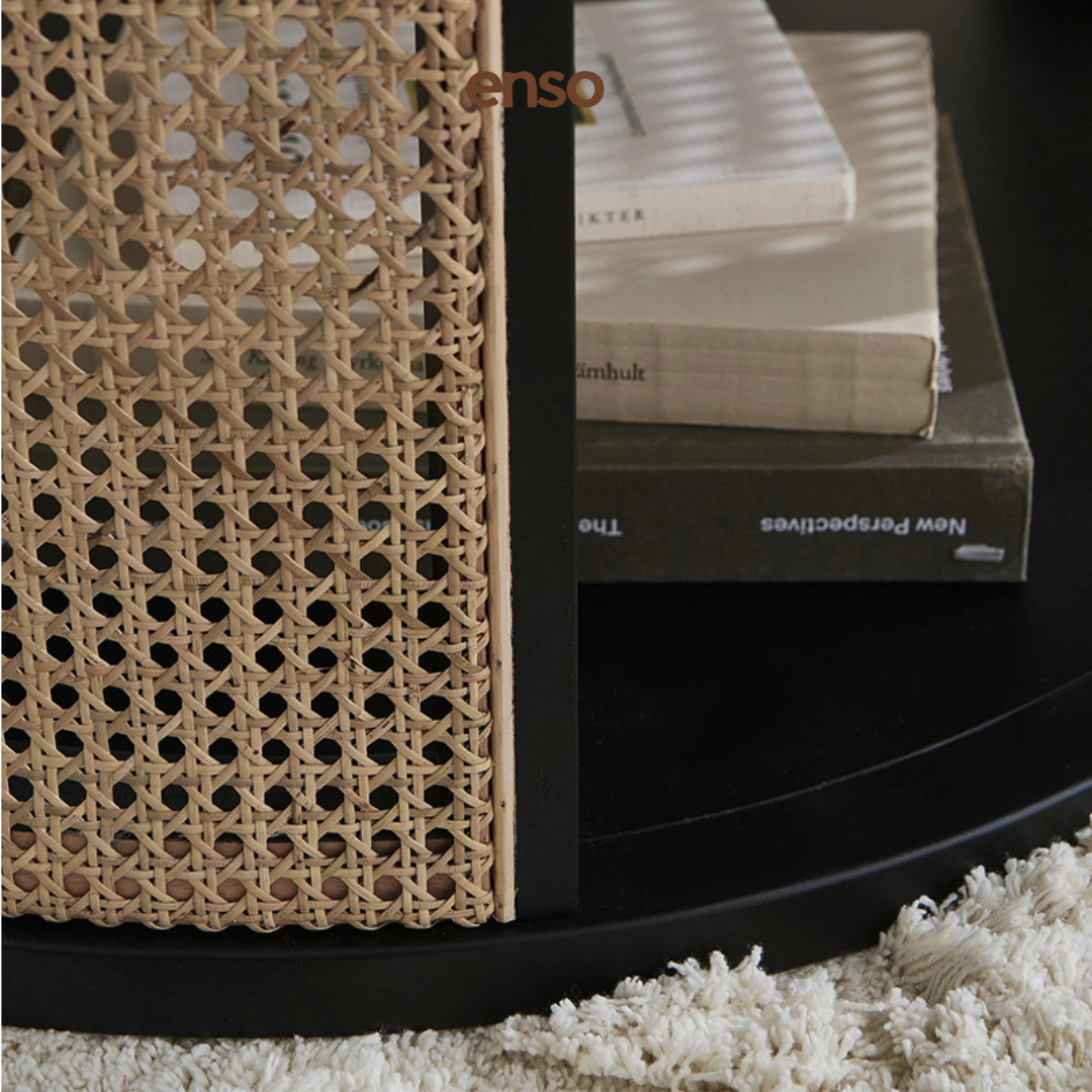 TSUKI Rattan Solid Wood Coffee Table