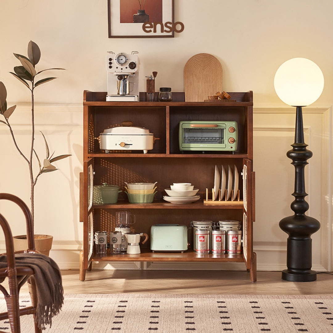 HINATA Rattan Solid Wood Sideboard