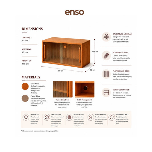 ASAMI Solid Wood Modular Tv Console