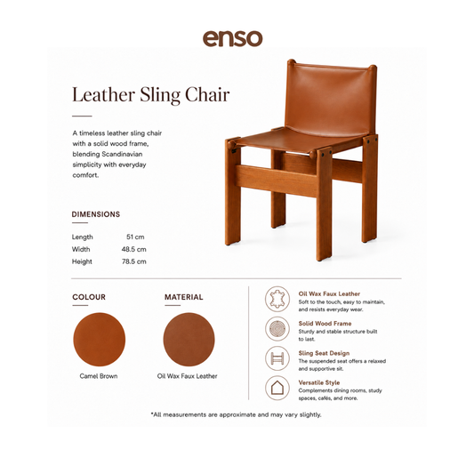 CLAUDE Leather Sling Chair