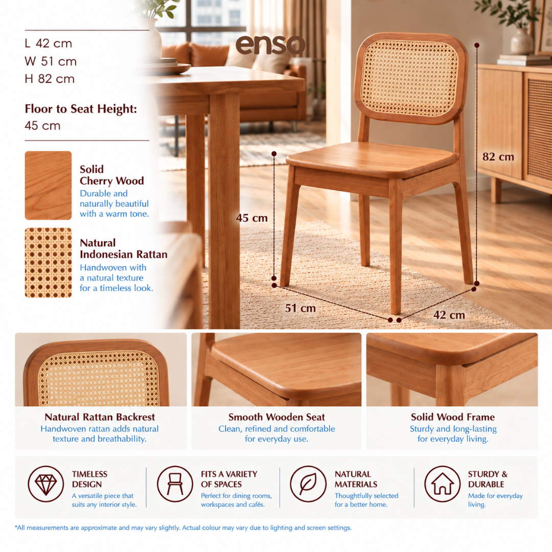 RUMI Solid Wood Dining Chair