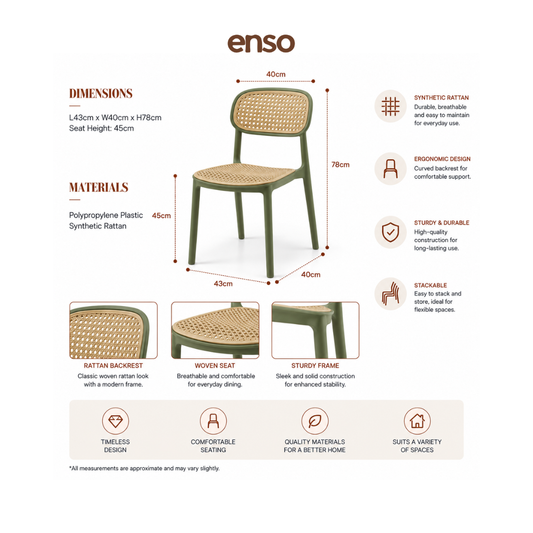 SAKI Cafe Rattan Chair