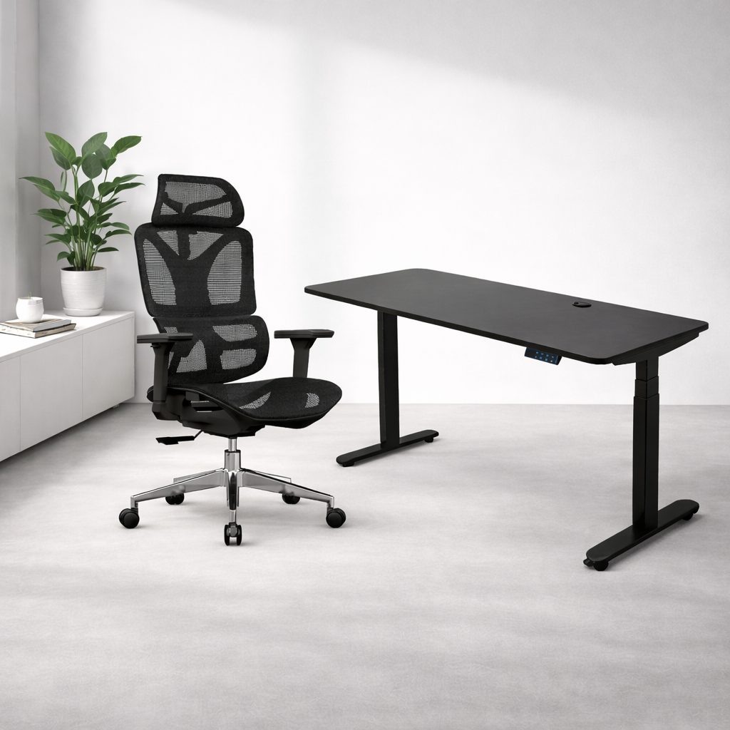 Ergonomic Chair & Standing Desk Bundle
