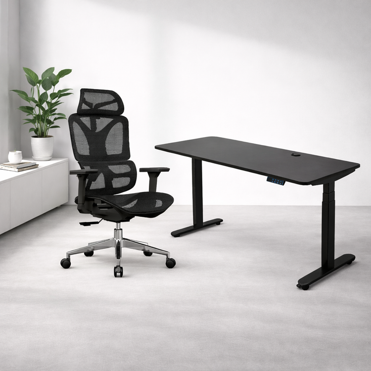 Ergonomic Chair & Standing Desk Bundle
