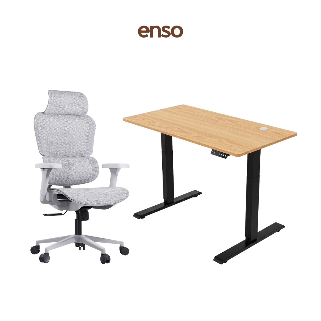 VENTRA Ergonomic Office Chair + ENSO Standing Desk Bundle