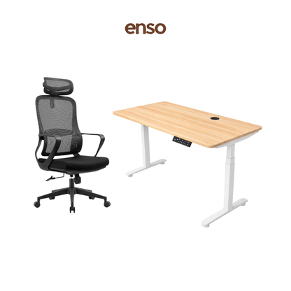 CALORA Ergonomic Office Chair + ENSO ProTouch Standing Desk Bundle