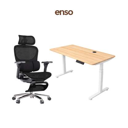 ZYRA Pro Ergonomic Office Chair + ENSO Protouch Standing Desk Bundle