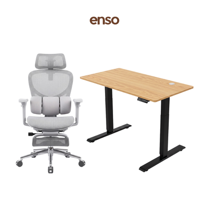 ZYRA Pro Ergonomic Office Chair + ENSO Standing Desk Bundle