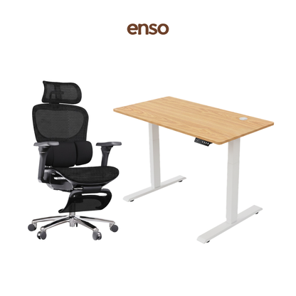 ZYRA Pro Ergonomic Office Chair + ENSO Standing Desk Bundle