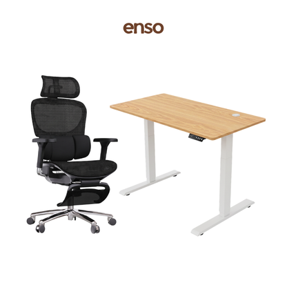 ZYRA Ergonomic Office Chair + ENSO Standing Desk Bundle