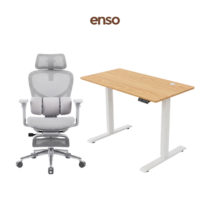 ZYRA Pro Ergonomic Office Chair + ENSO Standing Desk Bundle
