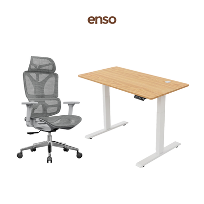 SELORA Ergonomic Office Chair + ENSO Standing Desk Bundle
