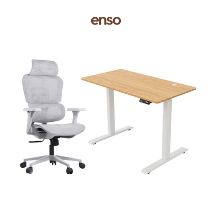 VENTRA Ergonomic Office Chair + ENSO Standing Desk Bundle