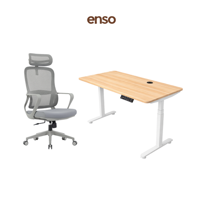 CALORA Ergonomic Office Chair + ENSO ProTouch Standing Desk Bundle