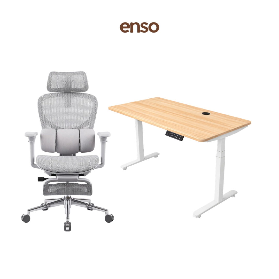 ZYRA Pro Ergonomic Office Chair + ENSO Protouch Standing Desk Bundle