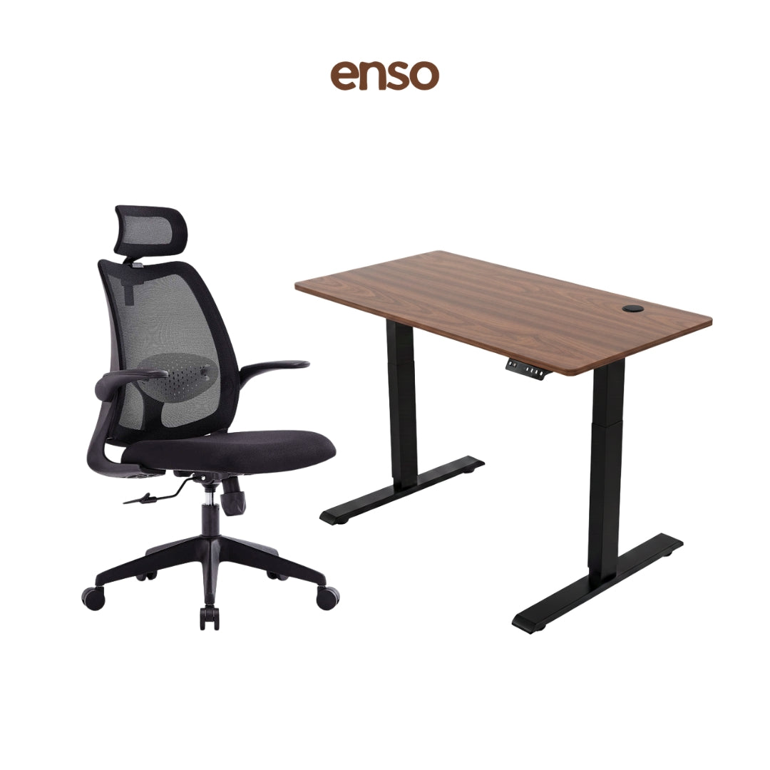 ELVORA Office Chair + ENSO Classic Standing Desk Bundle