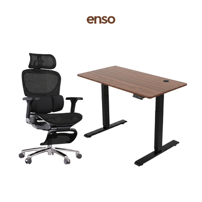 ZYRA Ergonomic Office Chair + ENSO Standing Desk Bundle