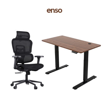 VENTRA Ergonomic Office Chair + ENSO Standing Desk Bundle