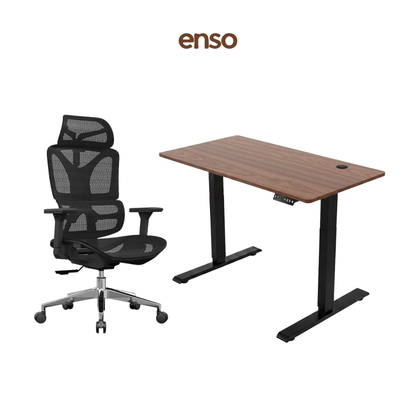 SELORA Ergonomic Office Chair + ENSO Standing Desk Bundle