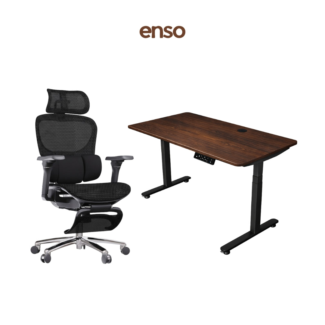 ZYRA Pro Ergonomic Office Chair + ENSO Protouch Standing Desk Bundle