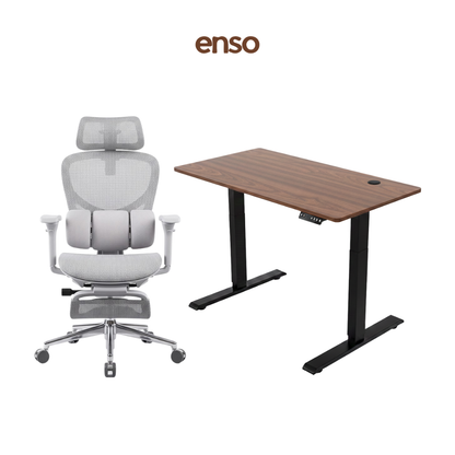 ZYRA Ergonomic Office Chair + ENSO Standing Desk Bundle