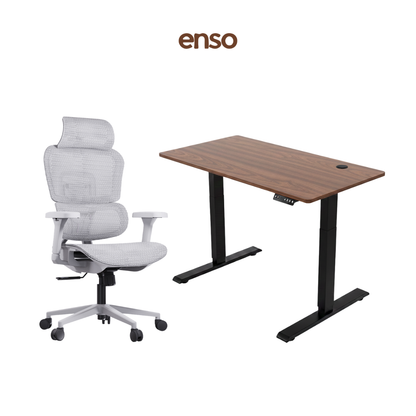 VENTRA Ergonomic Office Chair + ENSO Standing Desk Bundle