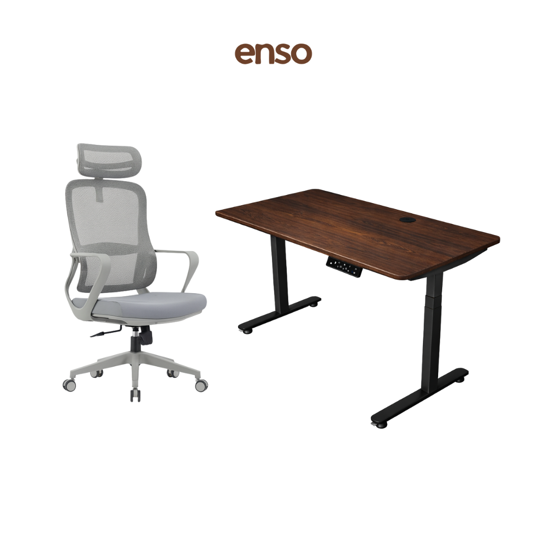 CALORA Ergonomic Office Chair + ENSO ProTouch Standing Desk Bundle
