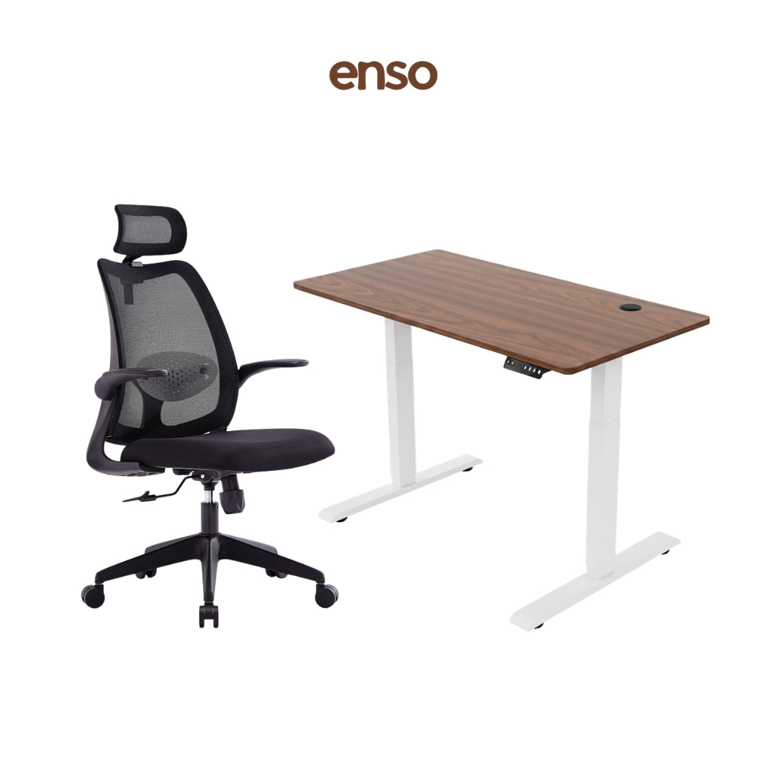 ELVORA Office Chair + ENSO Classic Standing Desk Bundle
