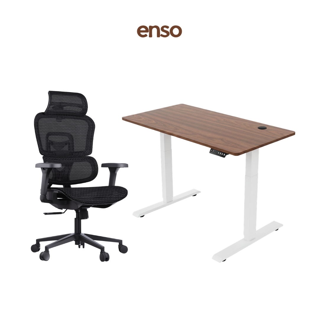 VENTRA Ergonomic Office Chair + ENSO Standing Desk Bundle