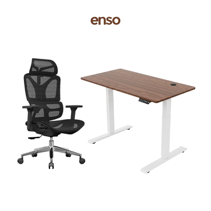 SELORA Ergonomic Office Chair + ENSO Standing Desk Bundle