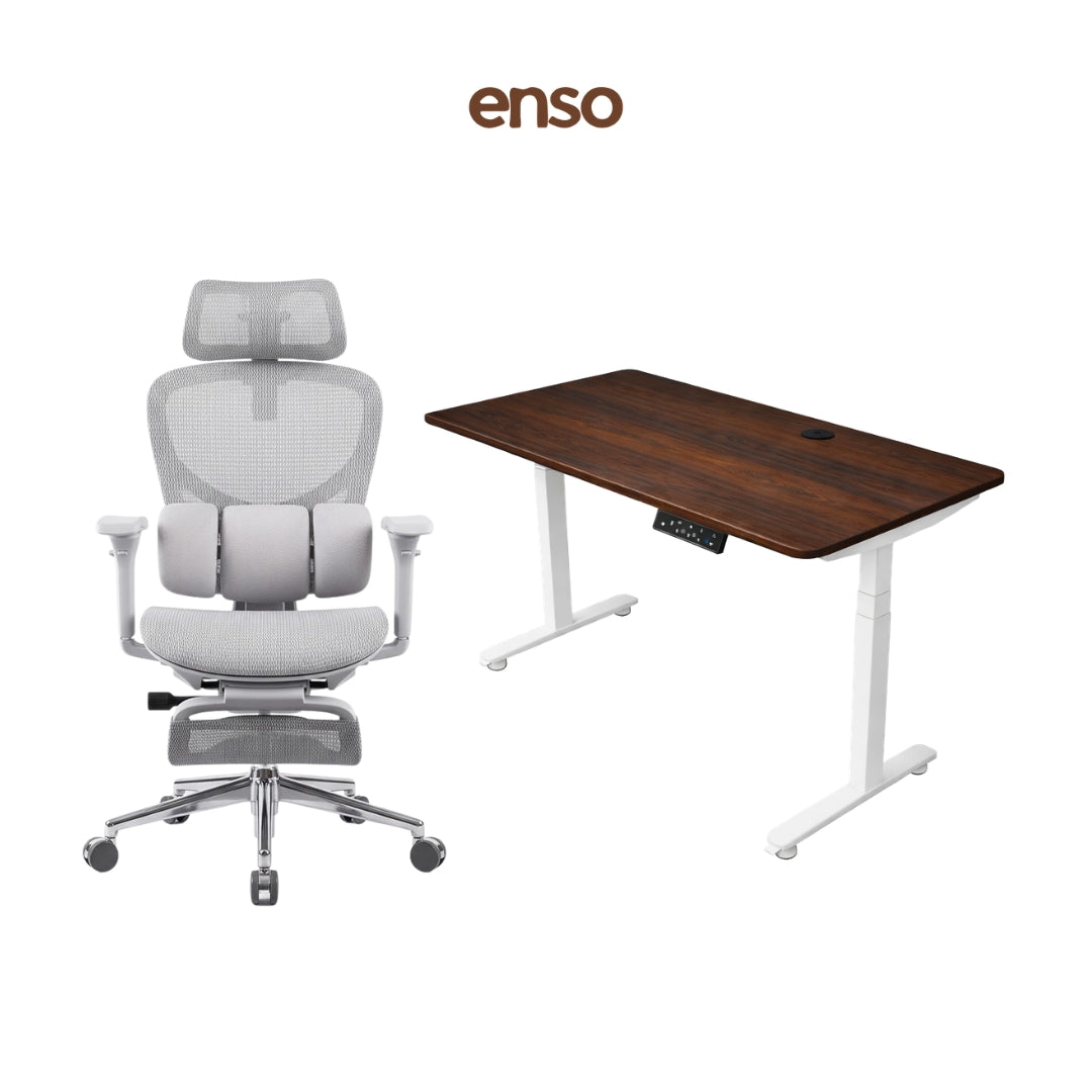 ZYRA Pro Ergonomic Office Chair + ENSO Protouch Standing Desk Bundle