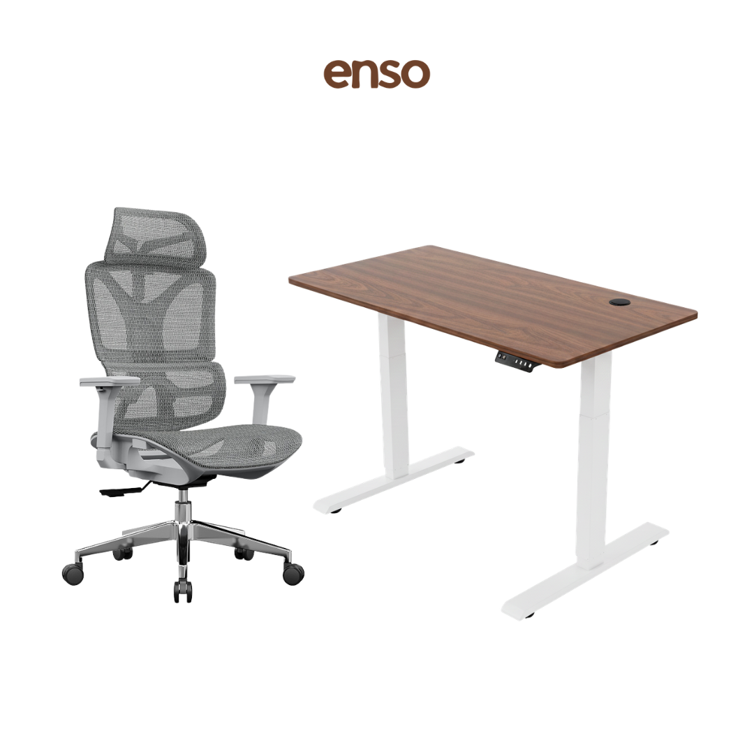 SELORA Ergonomic Office Chair + ENSO Standing Desk Bundle