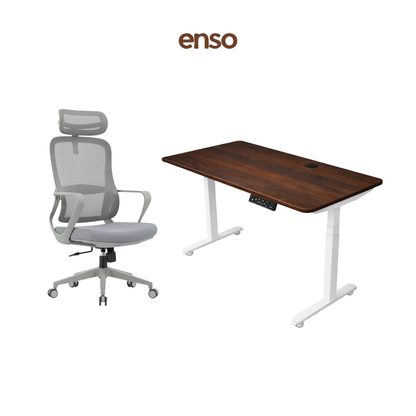 CALORA Ergonomic Office Chair + ENSO ProTouch Standing Desk Bundle
