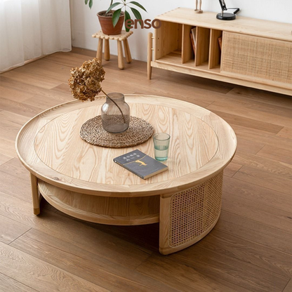 TSUMUGI Rattan Solid Wood Coffee Table
