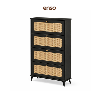 MAE Rattan Shoe Cabinet