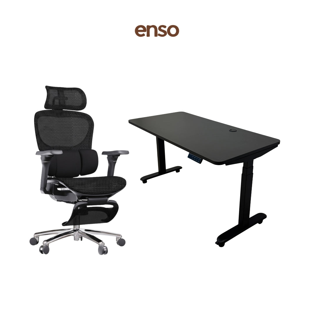 ZYRA Pro Ergonomic Office Chair + ENSO Protouch Standing Desk Bundle