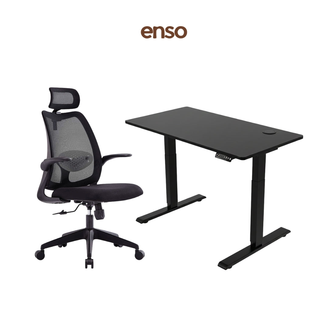 ELVORA Office Chair + ENSO Classic Standing Desk Bundle