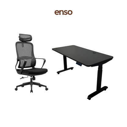 CALORA Ergonomic Office Chair + ENSO ProTouch Standing Desk Bundle