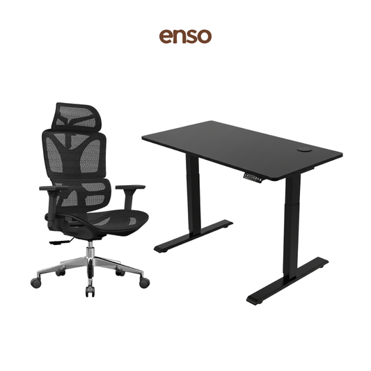SELORA Ergonomic Office Chair + ENSO Standing Desk Bundle