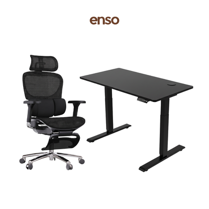 ZYRA Ergonomic Office Chair + ENSO Standing Desk Bundle