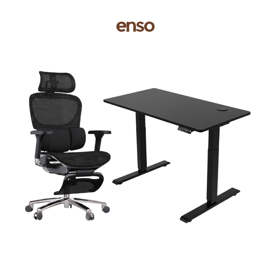 ZYRA Ergonomic Office Chair + ENSO Standing Desk Bundle