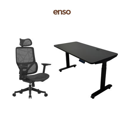 VENTRA Ergonomic Office Chair + ENSO ProTouch Standing Desk Bundle