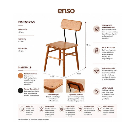 REINA Solid Wood Dining Chair