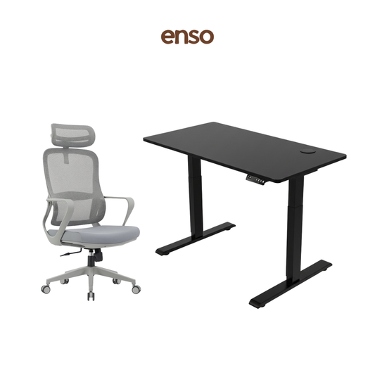 CALORA Ergonomic Office Chair + ENSO Standing Desk Bundle