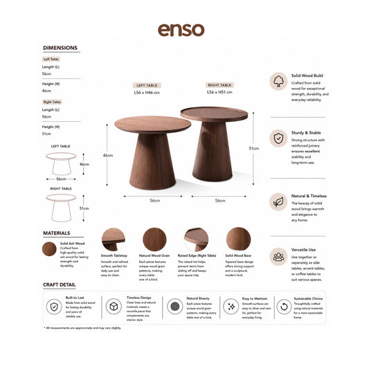 AGARIC Solid Wood Coffee Table