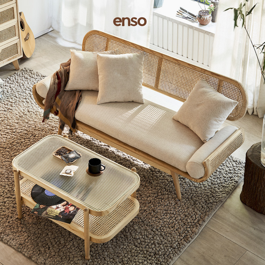 TSUMUGI Rattan Solid Wood Sofa
